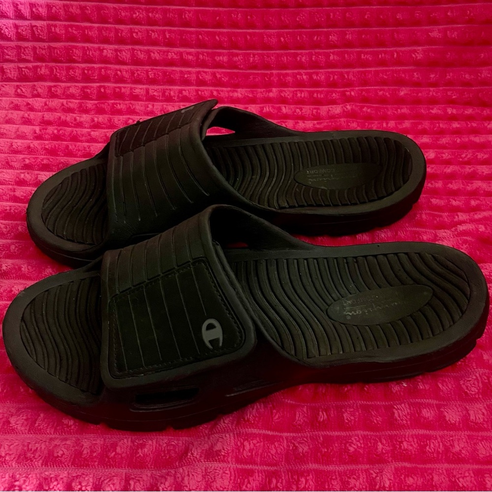 Men’s Champion Black Slide Sandals